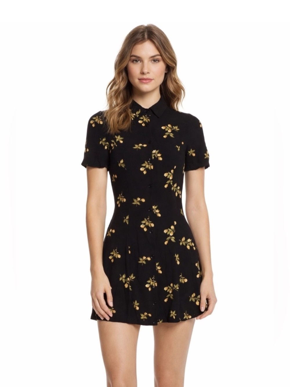 Reformation Johanne Floral Print Mini Dress